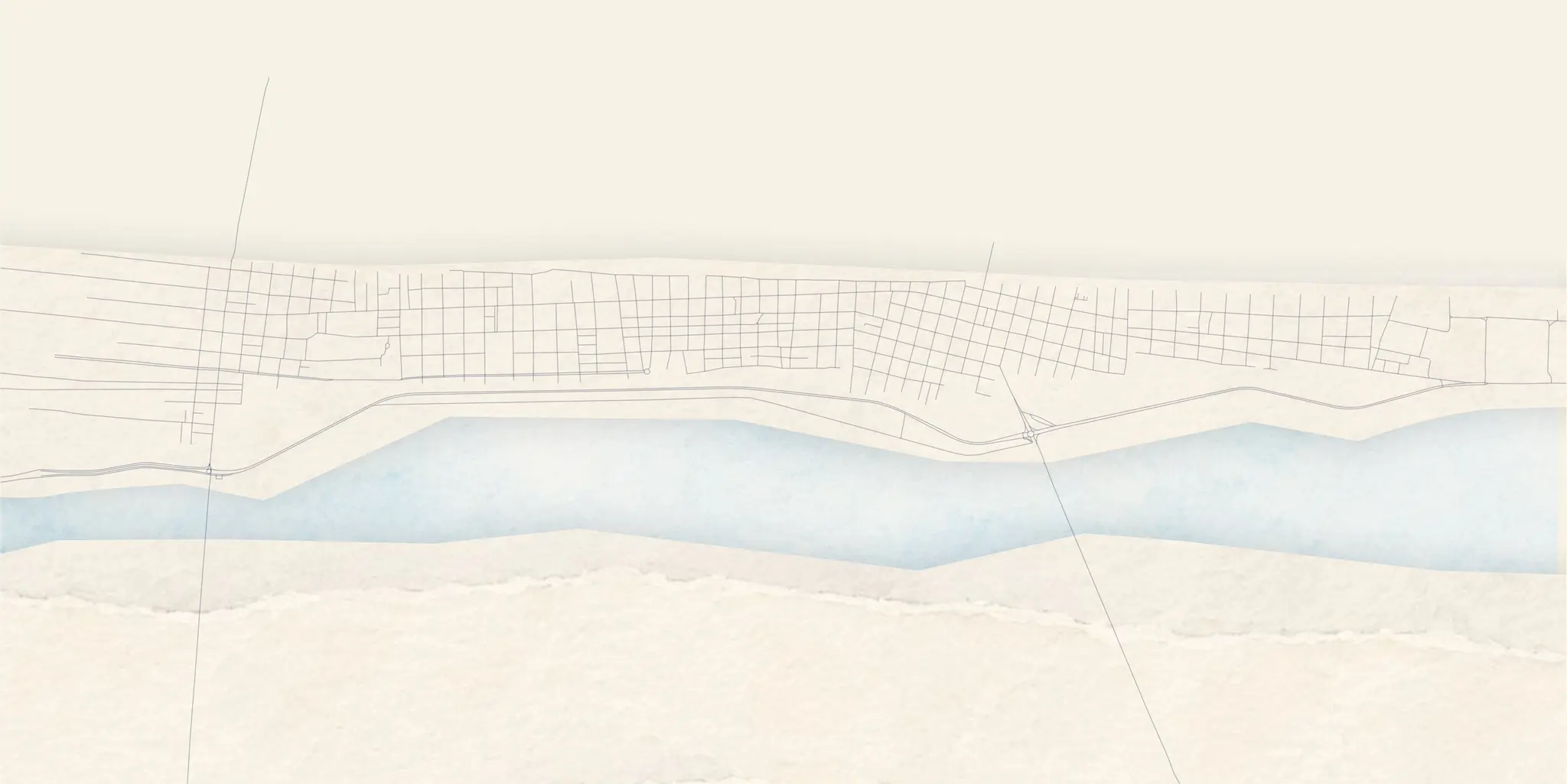 Mapa ilustrado de la costa entre Progreso y Chicxulub con los puntos de interés cercanos a Velablanca